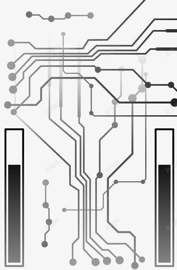 科技线路板png免抠素材_新图网 https://ixintu.com 科技 线路板 设计 透明