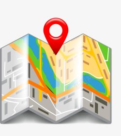 手机导航PNG矢量图卡通地图定位高清图片