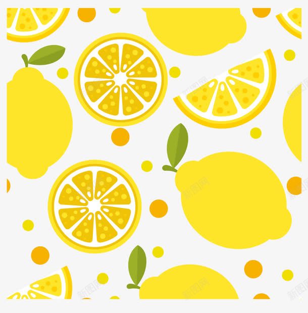 黄色橘子背景图png免抠素材_新图网 https://ixintu.com 切块 创意 叶子 橘子 水果食物 背景图 黄色