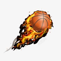 燃烧的篮球素材