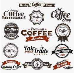 咖啡商标创意徽章图标高清图片