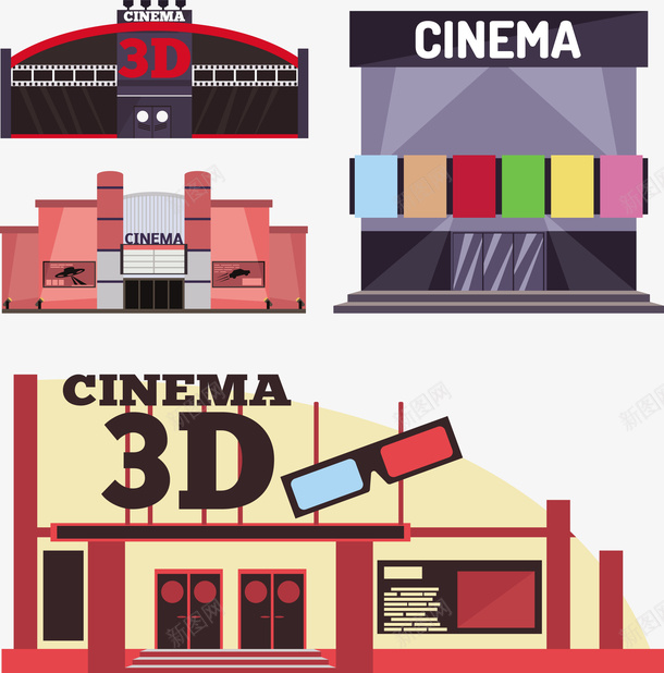 3D电影院png免抠素材_新图网 https://ixintu.com 3D 3D电影院 电影院 电影院PNG 矢量电影院