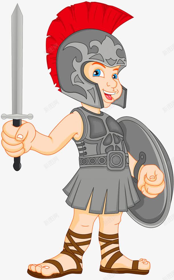 罗马士兵png免抠素材_新图网 https://ixintu.com 全副武装的勇士 勇士 可爱罗马勇士 士兵 带头冠的士兵 拿剑的勇士 拿着盾牌的勇士 罗马士兵