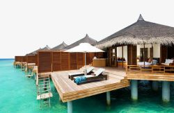 水上建筑马尔代夫水屋高清图片