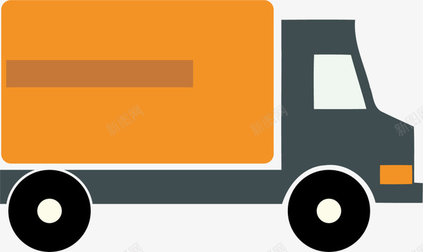 运输货物的大型卡车png免抠素材_新图网 https://ixintu.com 大型卡车 橙色卡车 货车 运货 运输货物 送货