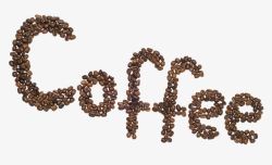 咖啡豆组成的coffee素材