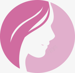 粉色可爱女标志女性美容中心矢量图高清图片