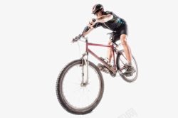 山地运动骑着山地自行车的人高清图片