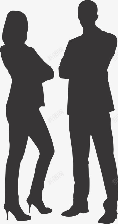 站立的男女图标png_新图网 https://ixintu.com png图形 png装饰 女人 手绘 男人 装饰 黑色