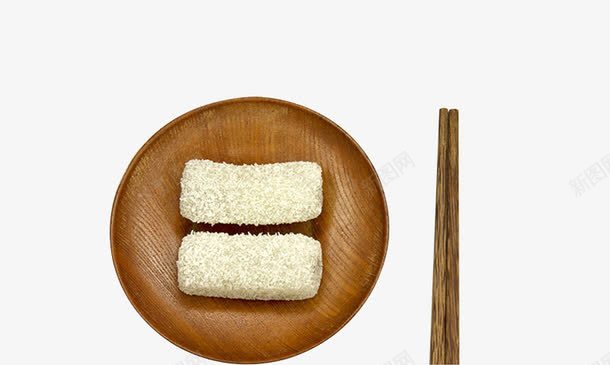 日式食品糯米糍png免抠素材_新图网 https://ixintu.com 传统食品 日式 日本 木质碗筷 糍粑