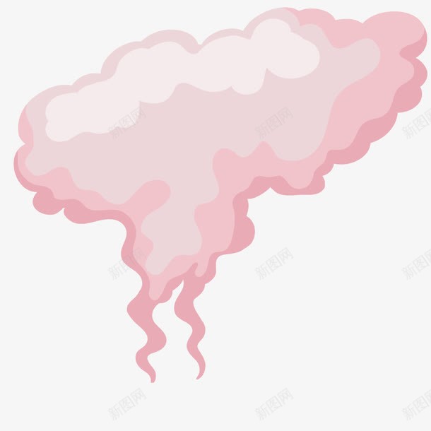 粉色云朵png免抠素材_新图网 https://ixintu.com 形状 手绘 模型 烟雾 白云