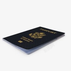 出国深色英文护照psd分层出国高清图片