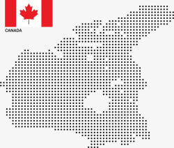 加大加大拿国旗和地图矢量图高清图片