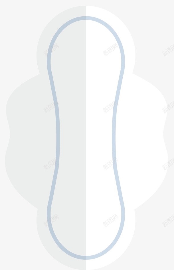 白色扁平风格卫生巾png免抠素材_新图网 https://ixintu.com 卡通卫生用品 卫生 卫生巾 扁平风格 棉条卫生巾 白色