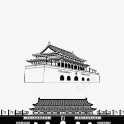 北京象征天安门简笔画高清图片