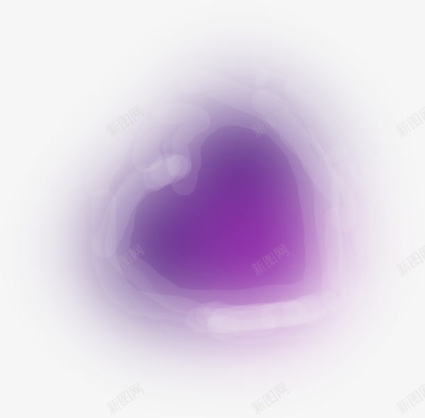 爱心紫色模糊效果形状png免抠素材_新图网 https://ixintu.com 形状 效果 模糊 爱心 紫色