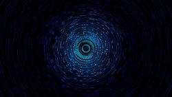 人头隧道图抽象的蓝色灯光隧道图高清图片
