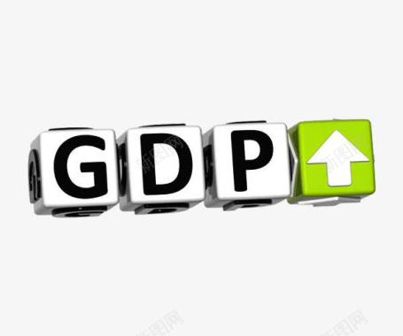 GDP上升骰子形状图标图标