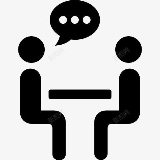 两人交谈分享坐在一桌图标png_新图网 https://ixintu.com 人 会议 分享 坐 沟通 表 讨论 贸易