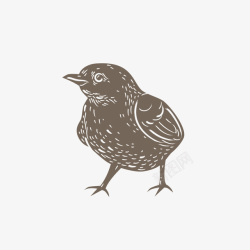 鸟类图形矢量图优雅的歌鸟简笔画矢量图高清图片