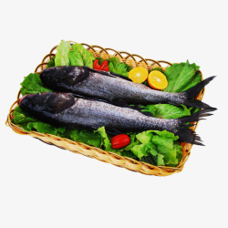 产品实物花鲢鱼两条素材