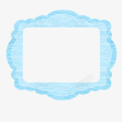 蓝色黑板蓝色弧形的可爱边框高清图片