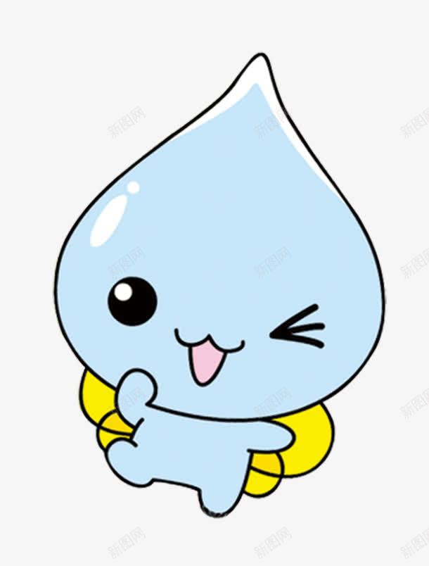 蓝色小水滴png免抠素材_新图网 https://ixintu.com 卡通 可爱 小水滴 蓝色
