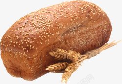 黑色面包美味黑色大麦面包高清图片