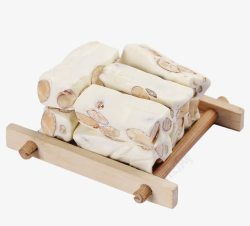 木架子素材好吃的牛轧糖高清图片