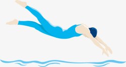 手绘体育运动冰壶比赛手绘游泳高清图片