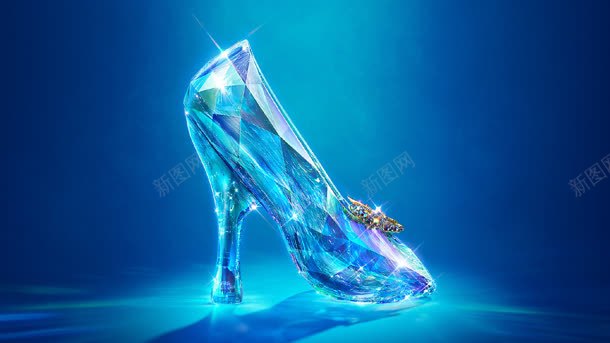 梦幻蓝色水晶鞋装饰jpg设计背景_新图网 https://ixintu.com 梦幻 水晶 蓝色 装饰