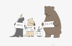 灰色的熊大白熊和灰熊高清图片