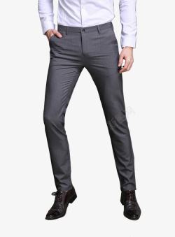 韩版休闲男士皮带韩版商务弹力直筒长西裤高清图片