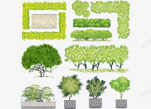 草丛png免抠素材_新图网 https://ixintu.com 小树 户型图元素 矢量素材 草堆