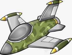 游戏战机战斗迷彩飞机插画高清图片