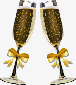 金色酒会金色香槟杯子高清图片