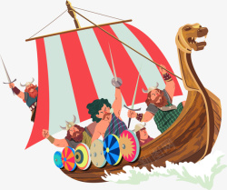 海盗船装饰卡通立体加勒比海盗高清图片