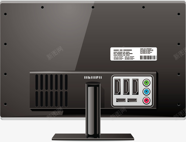 电脑背面装饰矢量图ai免抠素材_新图网 https://ixintu.com 电脑 电脑背面装饰 背面装饰设计 设计 矢量图
