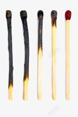 洁齿棒实物黑色取火工具烧尽的火柴棒实物高清图片