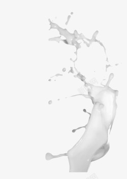 白色水柱动感牛奶液体高清图片