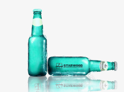 透明啤酒瓶子空白啤酒瓶高清图片