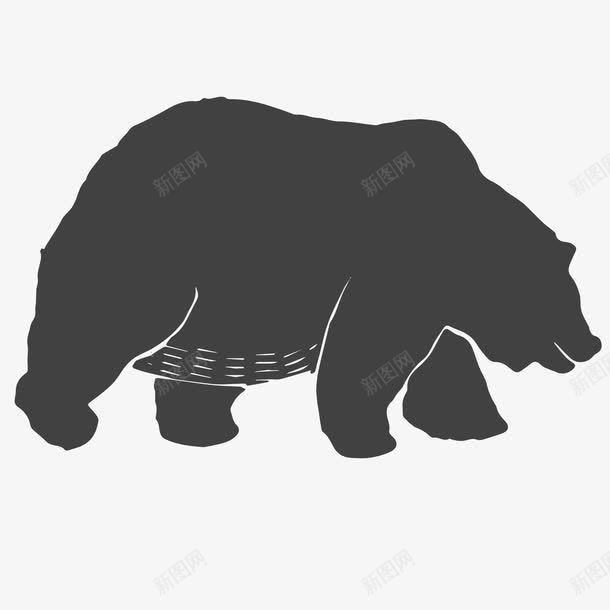 黑色北极熊png免抠素材_新图网 https://ixintu.com 创意 剪影 剪纸 动物 北极熊 熊 艺术感 设计感 黑色