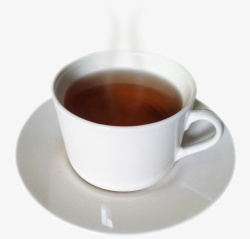 白色底盘产品实物一杯热茶高清图片