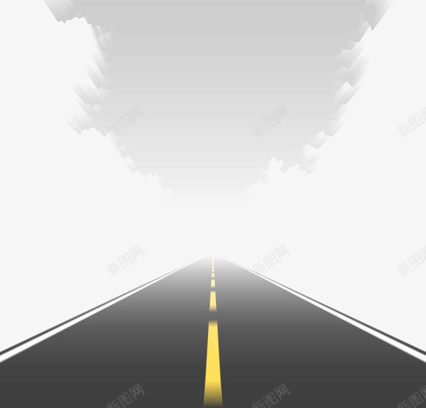 黑色沥青公路png免抠素材_新图网 https://ixintu.com 交通 公路 大路 沥青公路 烟尘 蜿蜒 雾 马路 黑色