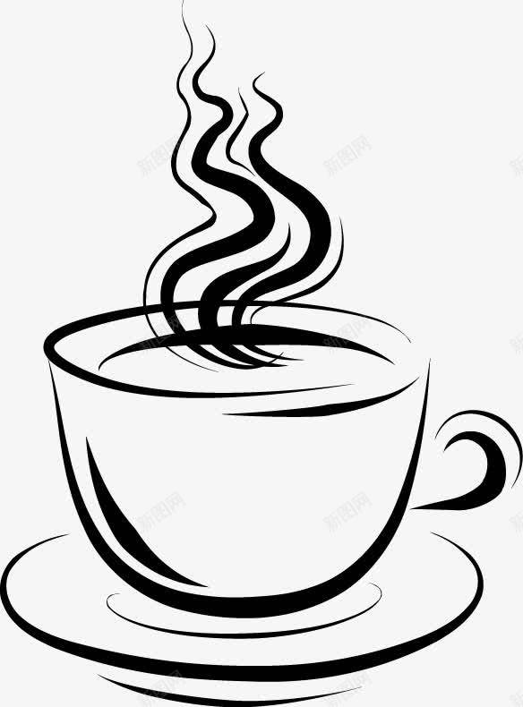 水墨热茶图案png免抠素材_新图网 https://ixintu.com 咖啡 咖啡杯 水 烟雾 热茶 茶杯