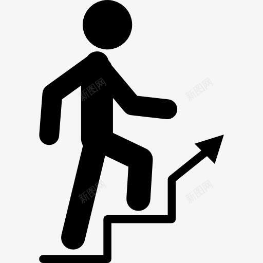 男子爬楼梯图标png_新图网 https://ixintu.com 人的剪影 往上爬 提升 攀登 楼梯 爬升 爬楼梯小人 爬楼梯间 男人