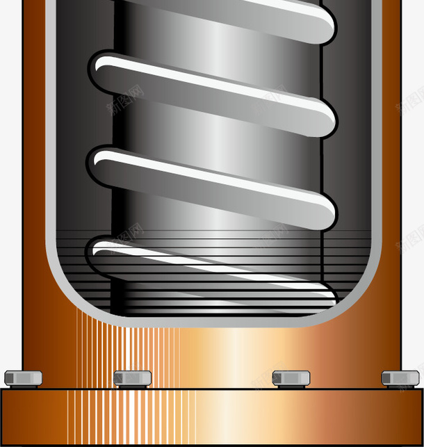 螺丝螺旋管道矢量图ai免抠素材_新图网 https://ixintu.com 弹簧 立体螺旋管 螺旋管 螺旋管道下载 金属管道 零件 矢量图