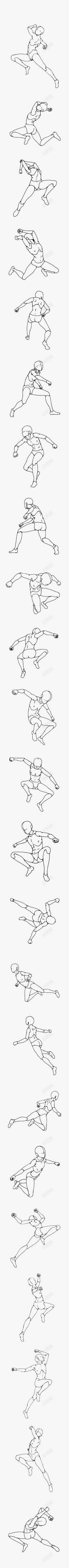 达芬奇人体比例多角度立体机动姿势集高清图片