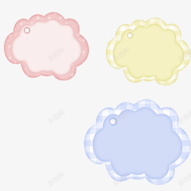 想法气泡彩色云朵状png免抠素材_新图网 https://ixintu.com 云朵状 彩色 想法气泡 源文件
