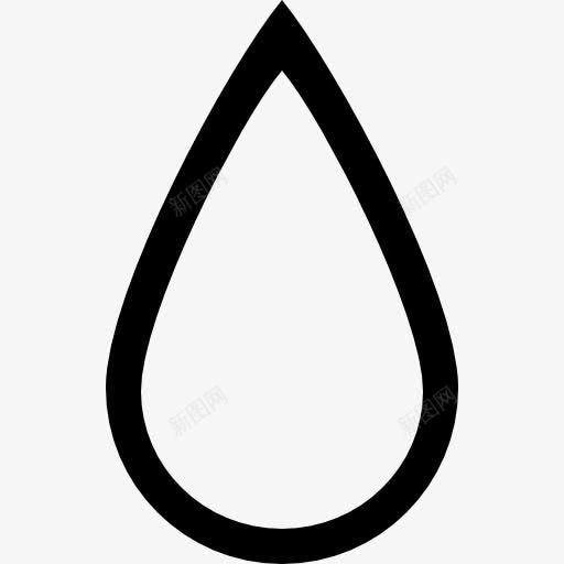 墨滴轮廓线符号图标png_新图网 https://ixintu.com 下拉 墨水 大杯子线 形状 概述 水滴 水滴型 界面 轮廓
